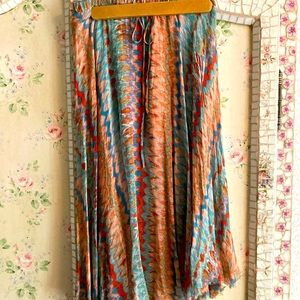 Haute hippie silk tie dye midi/maxi skirt
